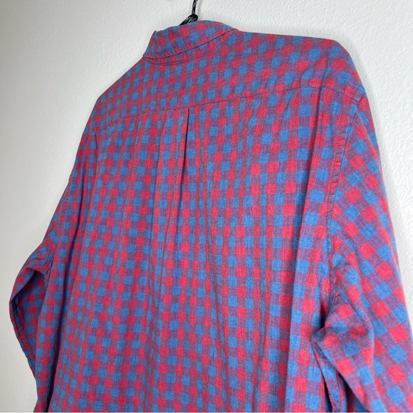 J. Crew Red & Blue Buffalo Check Plaid Slim Fit Long Sleeve Button Down Shirt XL - Picture 8 of 12